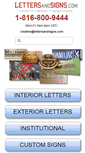 Mobile Screenshot of lettersandsigns.com